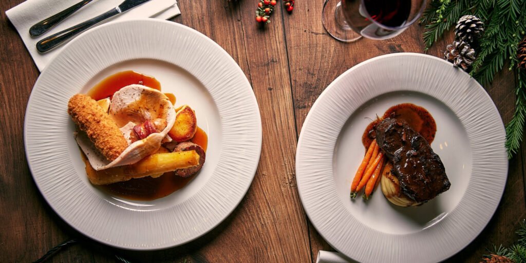Christmas dinner available for festive dining at Wivenhoe House Hotel